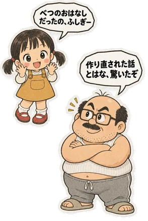 ファミコン大図鑑オリジナルキャラクターの掛け合い（オチ）