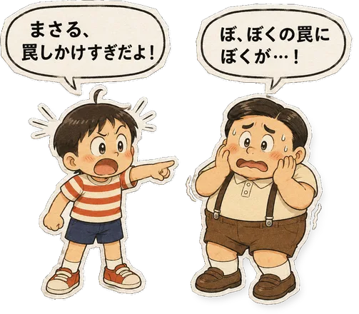 ファミコン大図鑑オリジナルキャラクター健太と勝の掛け合い