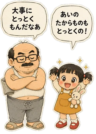 ファミコン大図鑑オリジナルキャラクターの掛け合い（オチ）